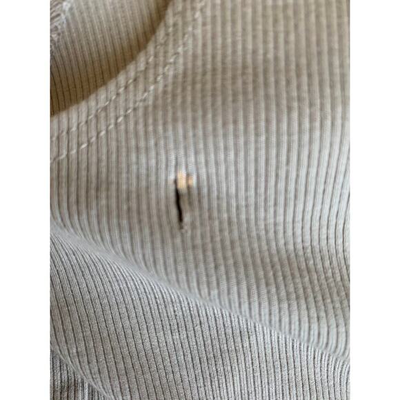 Joah Brown Crop Snap Tank in Khaki Beige Size S/M Pullover Ribbed Knit Snap - Picture 5 of 5